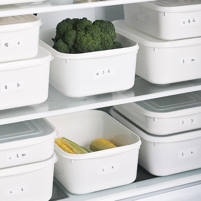 

Food Crisper Rectangular Plastic Sealed Food Storage Box Refrigerator Dumplings Box Quick-FrozeninsWhite with