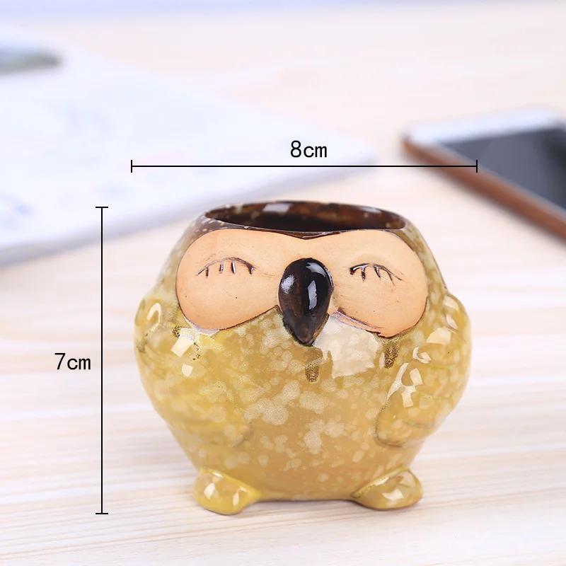 Ghiveci en-gros Casă Grădină Mini Bonsai Cactus bufniță Ghivece pentru plante Plantă suculentă Ghiveci de flori Cadou de nuntă de ziua de naștere