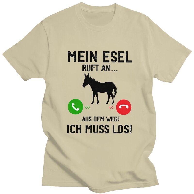 Male Mein Esel Ruft An Maultier Landwirt T Shirt Streetwear Short Sleeves 100 Cotton Colthing Leisure Design Graphic Tees Shirt