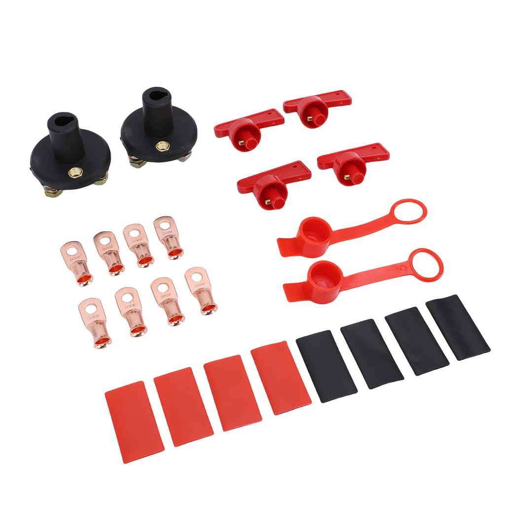 2 Pcs Battery Disconnect Switch 12V 24V Battery Power Cut Off Switch with 4 Keys for Car Boat RV ATV Truck