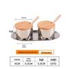 Weiyi 304 Stainless Steel Spice Jars Set with Wooden Lids