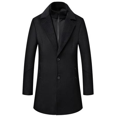 Autumn and Winter New Style Lapel Woolen Coat Fashionable Double Collar Men's Woolen Coat Coat Coat