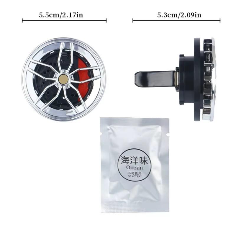 Wheel-shaped Car Air Freshener Auto Air Vent Fragrance Clip Rotatable Tire Fragrance Clips Decor Car Accessories Ornament