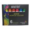 @ Brustro Artists Conjunto Acrílico Multicolor Fluorescente De 6 110Gm Zr-8037-60%DeDesconto