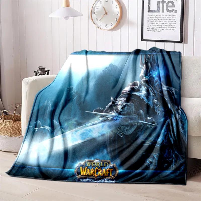 classic game World of Warcraft Frozen Throne blanket Soft and portable four season home bed, sofa blanket, office travel, lunch break, warm blanket Y5