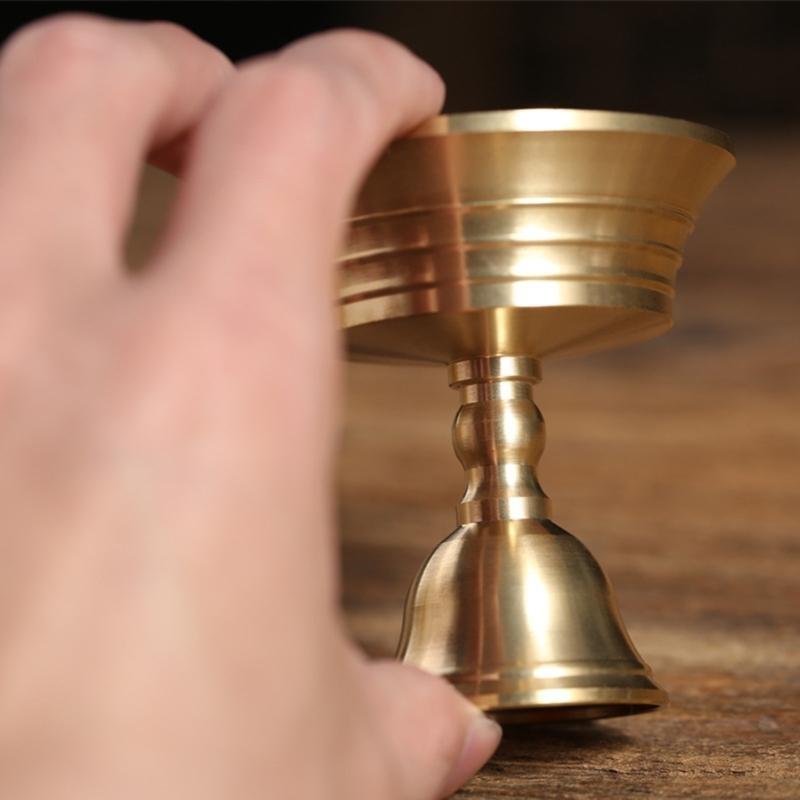 Brass Stand Butter Lamp Tealight Holder Home Decors Buddhist Candlestick