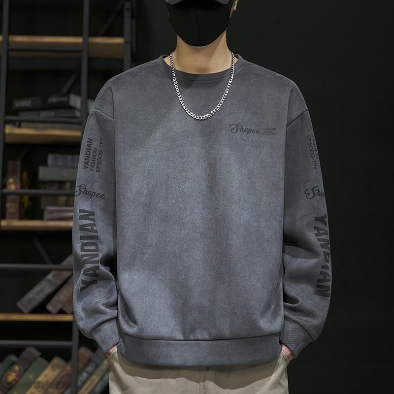 

Американский круглый вырез мягкая высококачественная ткань устойчивая к сминанию мужская уличная спортивная повседневная дышащая свободная модная трендовая удобная с длинным рукавом 4XL