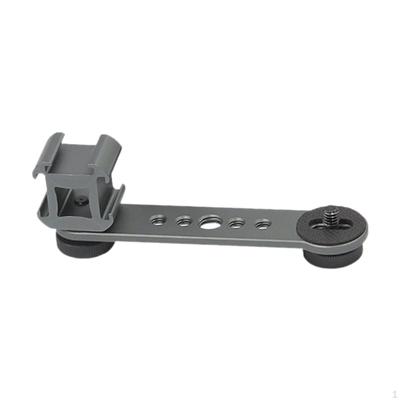 Triple Cold Shoe Mount Bracket Expansion 1/4inch Screw Flash Light Stand Accessories