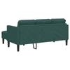 2 Piece Sofa Set with Cushions Dark Green Polyester
