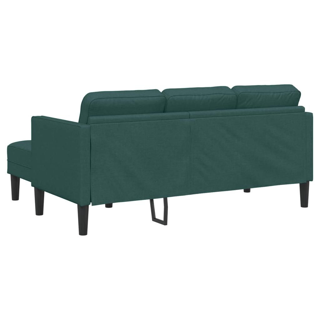 2 Piece Sofa Set with Cushions Dark Green Polyester