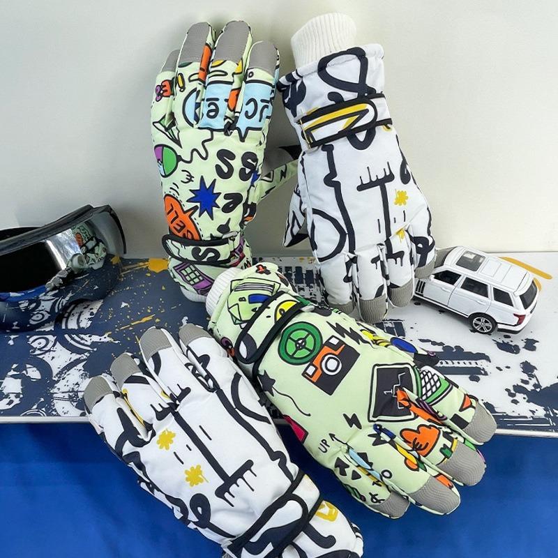 Adult Winter Ski Gloves for Men and Women Windproof Waterproof and Velvet Thickened Professional Outdoor Warm Cycling