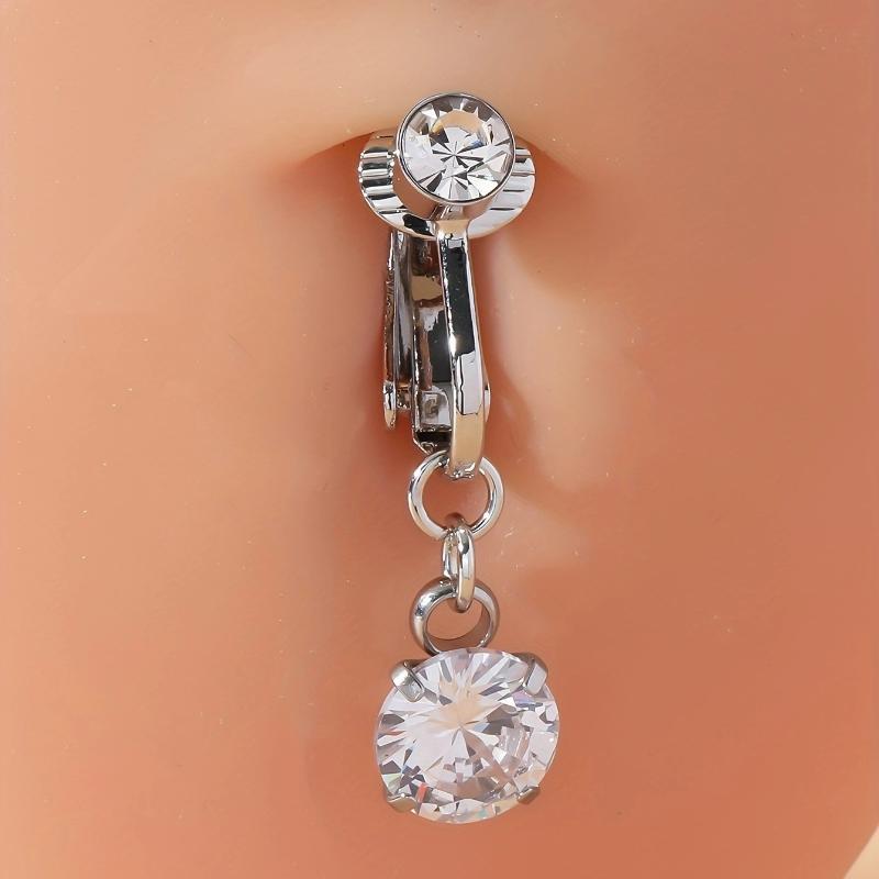 Ohne Piercing Hängendes Bauchnabelring-Set 6 Stück Süße Schmetterling Herz Blume Bauchnabelringe für Mädchen Party Körperschmuck