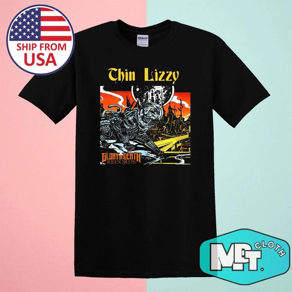 Thin Lizzy Glory Or Death Records Men s Black Size S-5XL XL