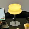 Vintage Table Lamp for Bedroom Mid Century Dimmable Night Light Aesthetic Egg Tart Desk Lamp Ambient Lighting for Living Room