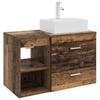 Bathroom Furniture Set 2 Pcs Reclaimed Wood Effect Particleboard
