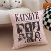 Kpop-Stil Y2K Hot Girl Stil K-Katseye Girlgroup Kissenbezug Weicher Seidiger Stoff Verdeckter Reißverschluss Kissenhülle Perfektes Fan-Geschenk