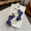 Autumn New Style Fabric Polka Dot Color Bow Bb Clip Simple and Versatile Children Do Not Hurt Their Hair Side Bye Bye Clip