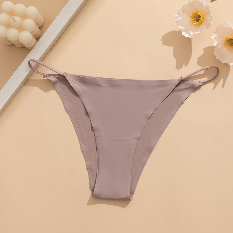 Women's Plus Size Seamless Quick-Dry Breathable Triangle Panties with Cotton Crotch, European Size