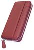 Wine Long Wallet with 18 Card Slots and Automatic Coin Purse for Men and Round Genuine Slim Card and Premium Leather Long Natural Popular [NM.element]