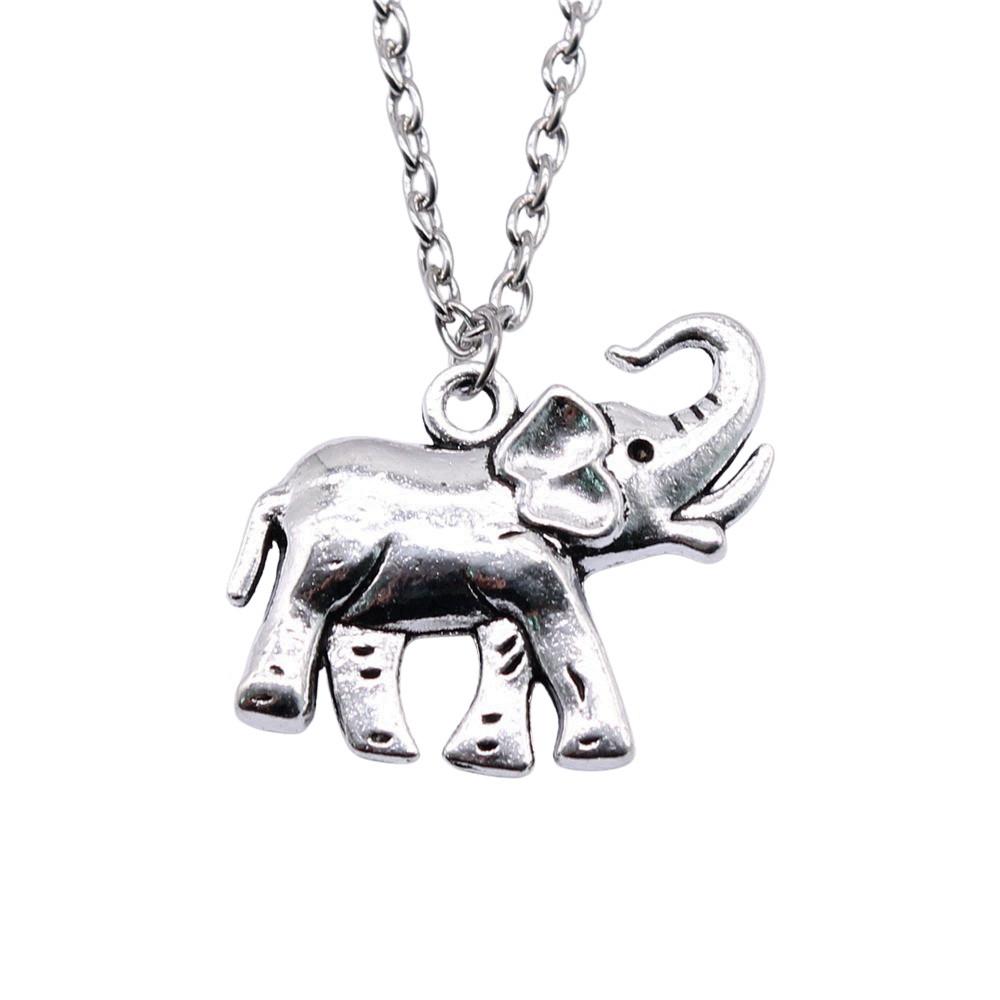 Elephant Head Pendant Necklace Lucky Boho Tribal Style Jewelry 45cm or 70cm Long Chain