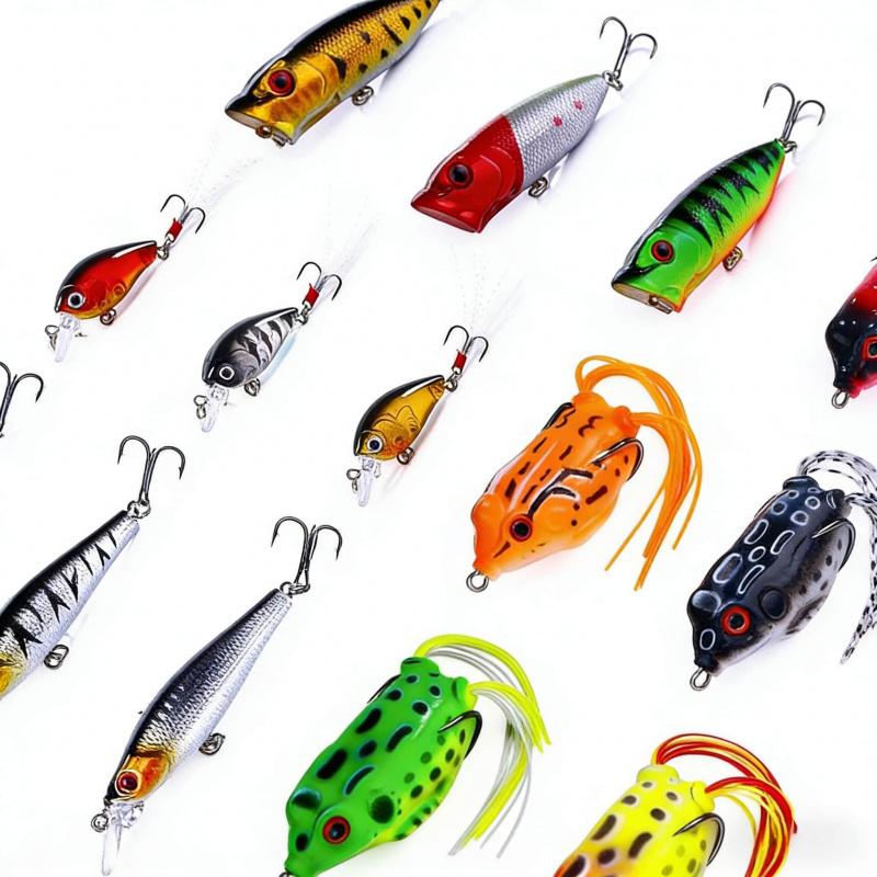 20Lure Set Mixed Rock Small Fat Frog Soft Bait Bionic Bait Bass Pike Special Fishing Essential