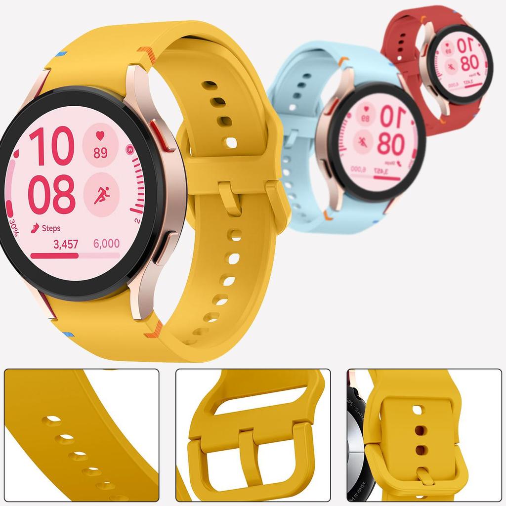 20mm Band for Samsung Galaxy Watch 7 FE 6 4 5 Pro 44mm 44mm/Classic 43 47mm Silicone No Gaps Correa Bracelet Galaxy Watch6 Strap