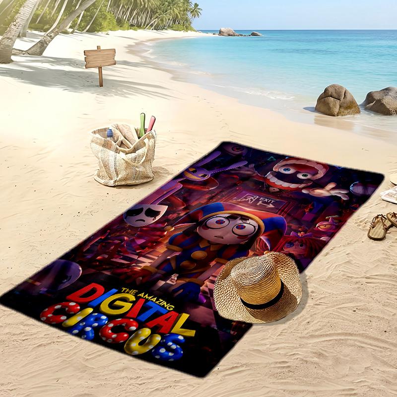 The Amazing Digital Circus Beach Towel, Soft Absorbent Quick‑Dry Towel for Beach Pool Swimming Travel Home