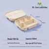 Corn Starch Biodegradable 5-Compartment Bento Box