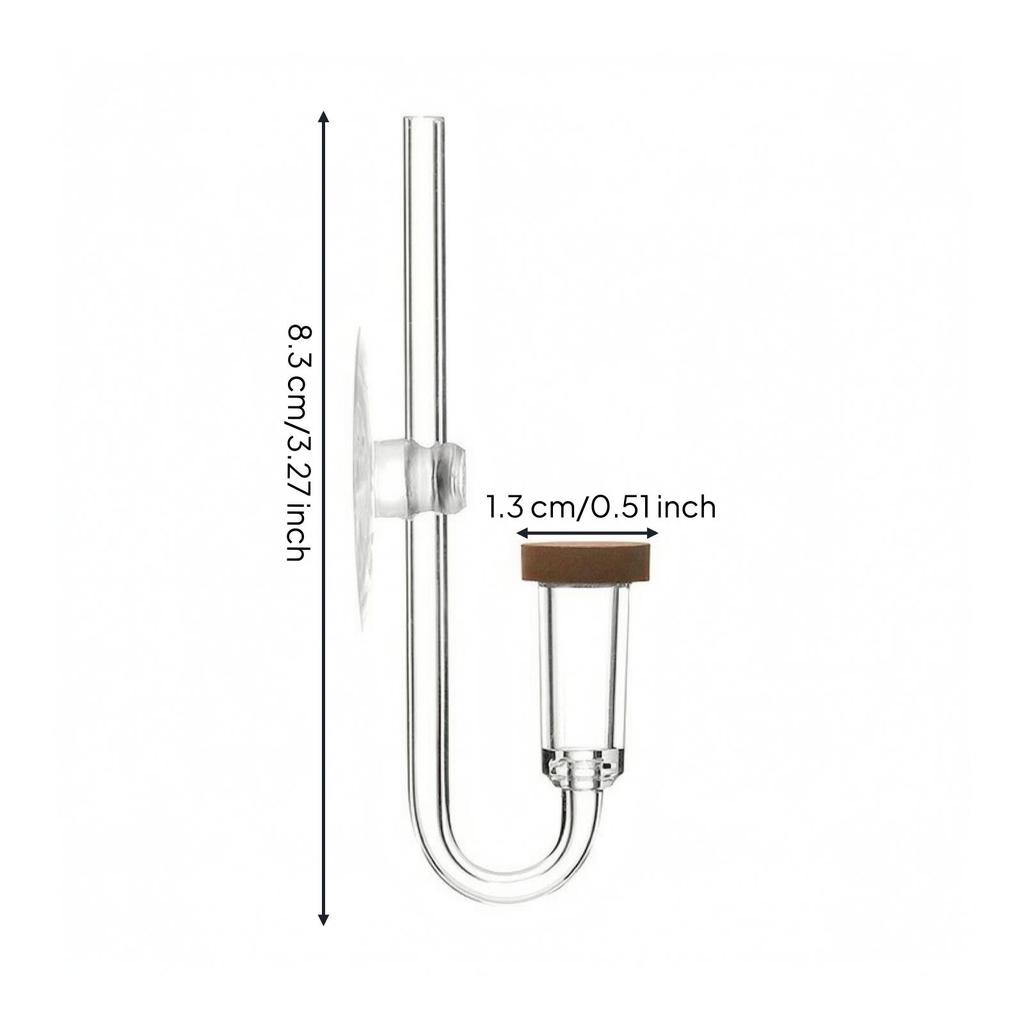 Compact Acrylic CO2 Dispersion Unit with Bubble Counter for Aquarists, Aquatic
