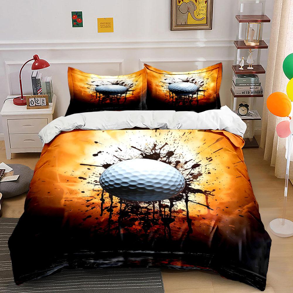 

Golf ball with splatter. Bedding sets Duvet cover sets Duvet covers Pillowcases(1 * Duvet Cover 2 * Pillowcases, without duvet insert) 135x200cm