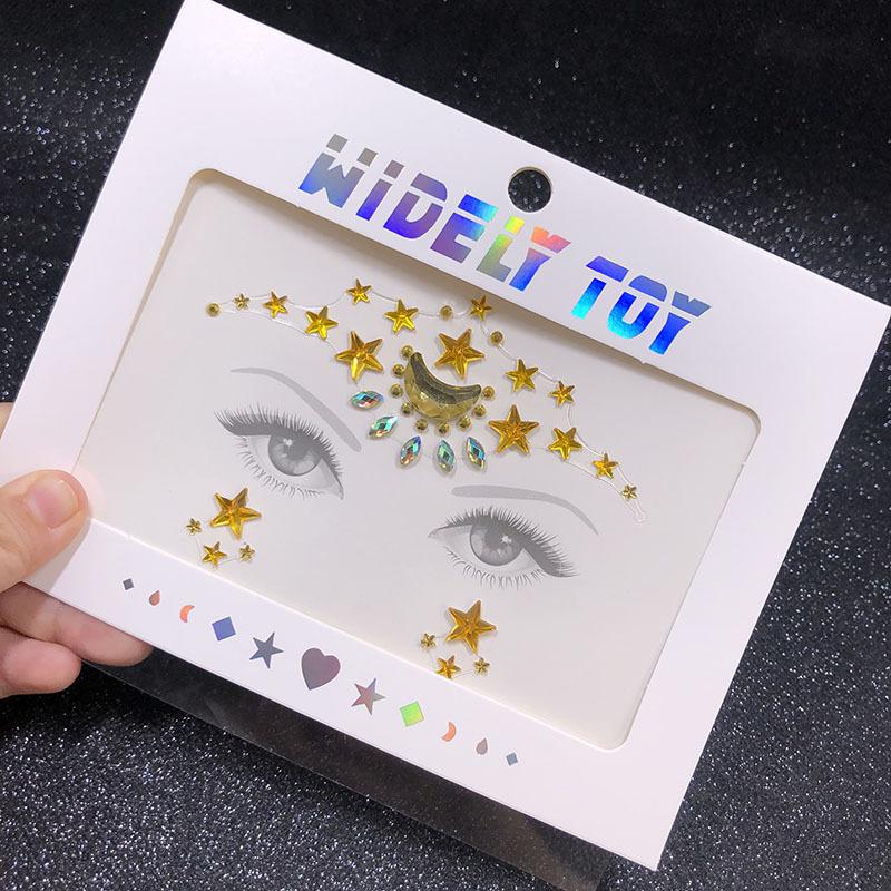 Crystal Tattoo Sticker Glitter Eyeliner Eyebrow Makeup Face Eyes Diamond Temporary Tattoo Rock Rhinestone 3D Eyeliner Stickers
