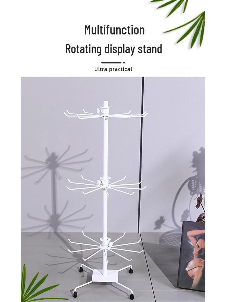 Rotating Detachable Three-Layer Jewelry Display Rack