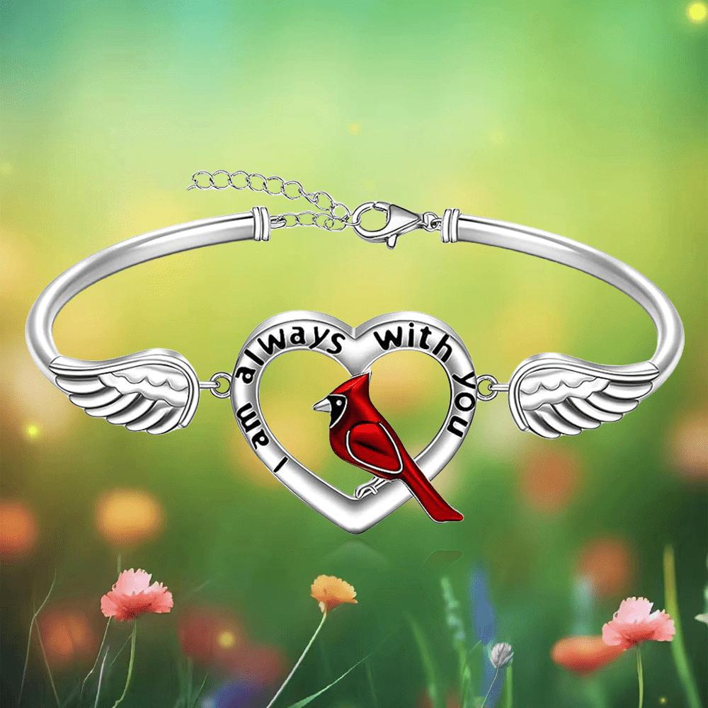 Love Red Bird Bracelet, Cool Party Jewelry, Valentine's Day Gift for Family and Friends