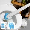 36/48Pcs Disposable Toilet Brush Kit With Replacement Head 360° Deep Cleaning Toilet Brush With Long Handle Bathroom Accessories