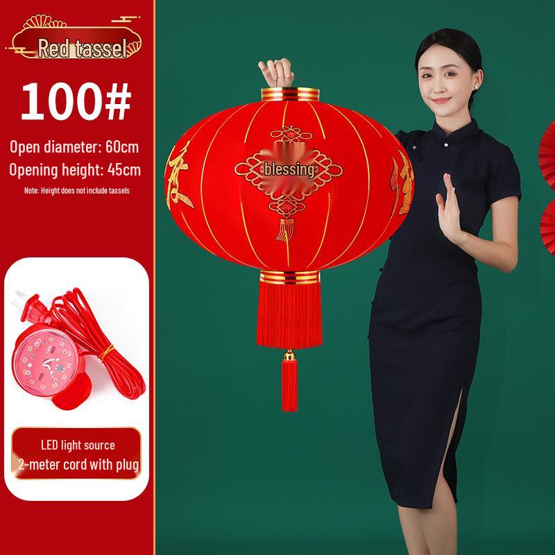 2026 New Style Red Lantern Pair for Main Entrance - Spring Festival Celebration Decor