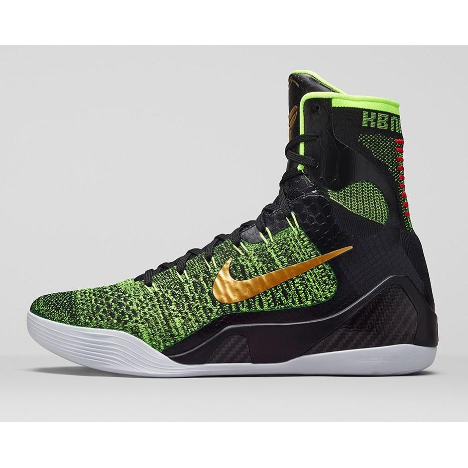 Nike Kobe 9 Elite 'Victory' (Unisex) Black / Metallic Gold / Volt / Anthracite Basketball Shoes 630847 077