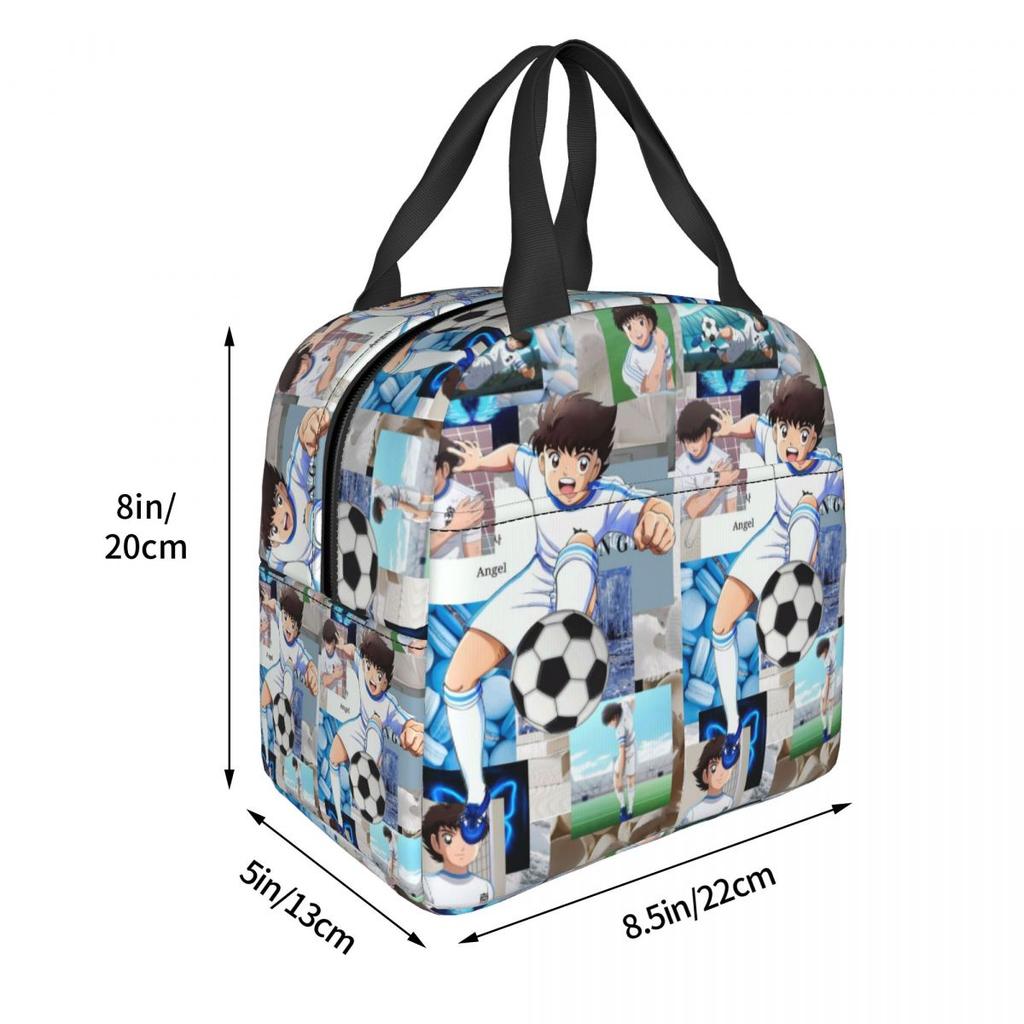 Ozora Oliver Atom Capitan Tsubasa Insulated Lunch Bag for Women Office Cooler Thermal Food Box Tote Lunch Boxes Container