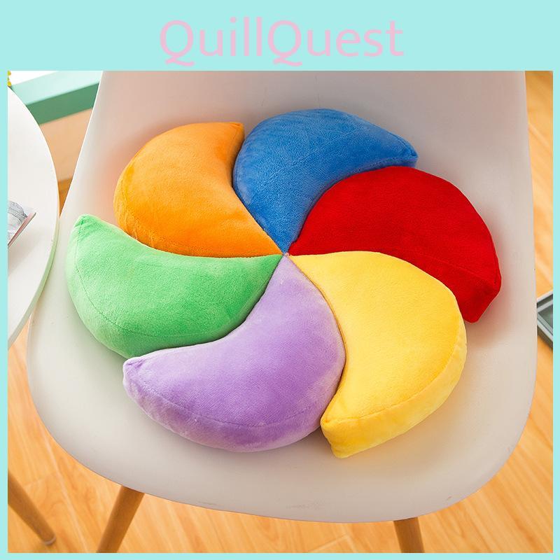 Colorful Windmill Seat Cushion With Soft Plush Cover For Office And Home Comfort