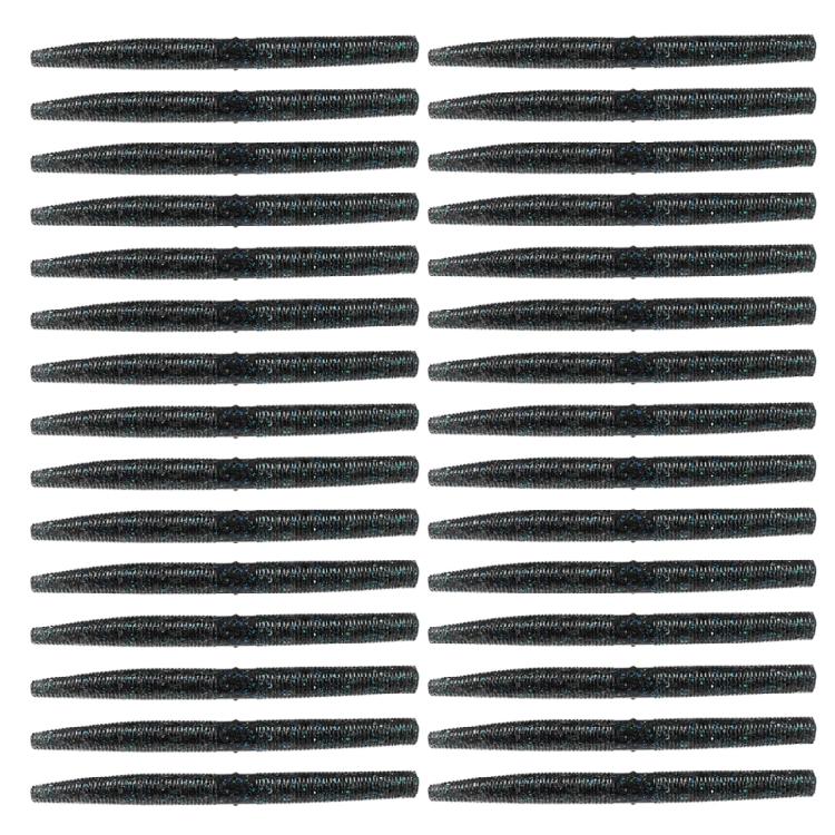 

30Pcs Artificial Baits Earthworm Soft Fishing Lures Salt Scent Soft PVC Stick Baits Slow Sinking Wobblers Noodles Lures