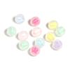 200PCS Craft Beads 12mm Jewelry Making Part Decorative Beads Beads Acrylic Texture Loose Beads Set for Jewelry Making