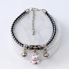 Handmade pet hand-woven lucky cat collar cartoon bell jewelry neck ring hand-woven