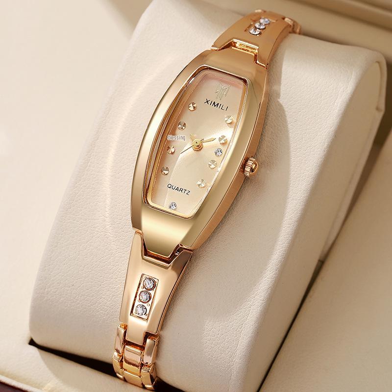New Fashion Oval Diamond Women's Quartz Bracelet Wristwatch