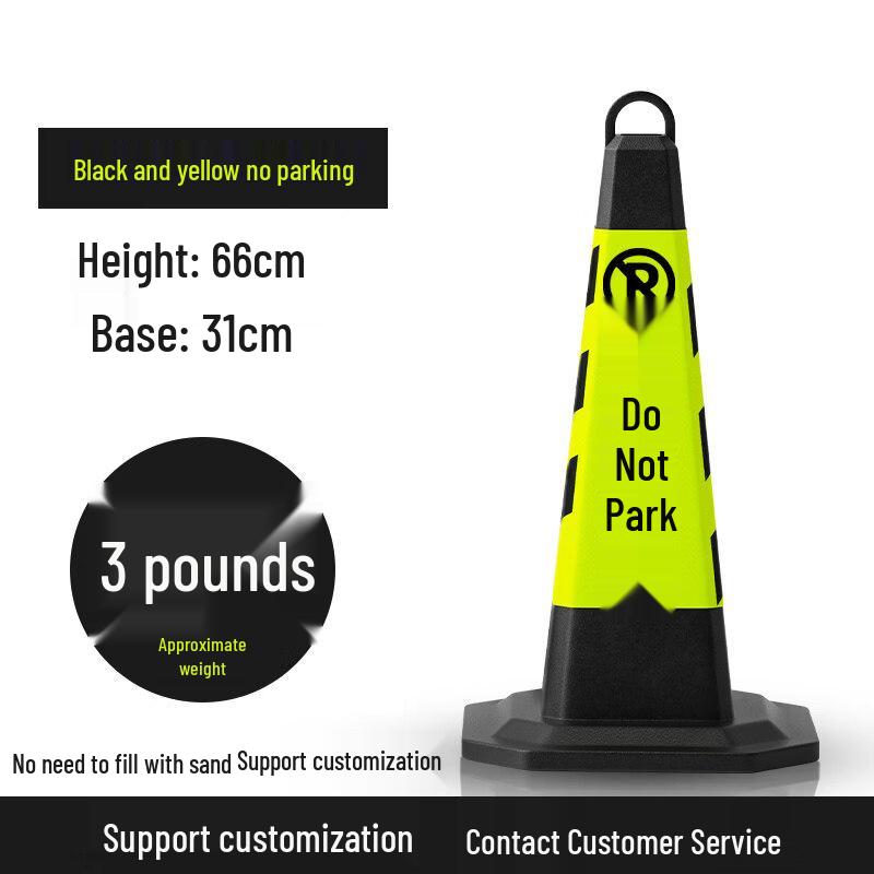 No Parking Road Cone Warning Sign