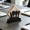 Elegant Table Napkin Organizer Rustic Wooden Holder, Free Standing Paper Dispenser, Modern Small Stand for Dining Coffee Bar Home Farmhouse Decor Pine