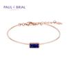 PAULBRIAL [SILVER] PPSB001S (PG) Armband med baguette och safir i september-stil