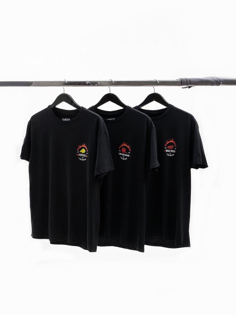MyStars Hot Peppers 3-Pack Black T-Shirts XL