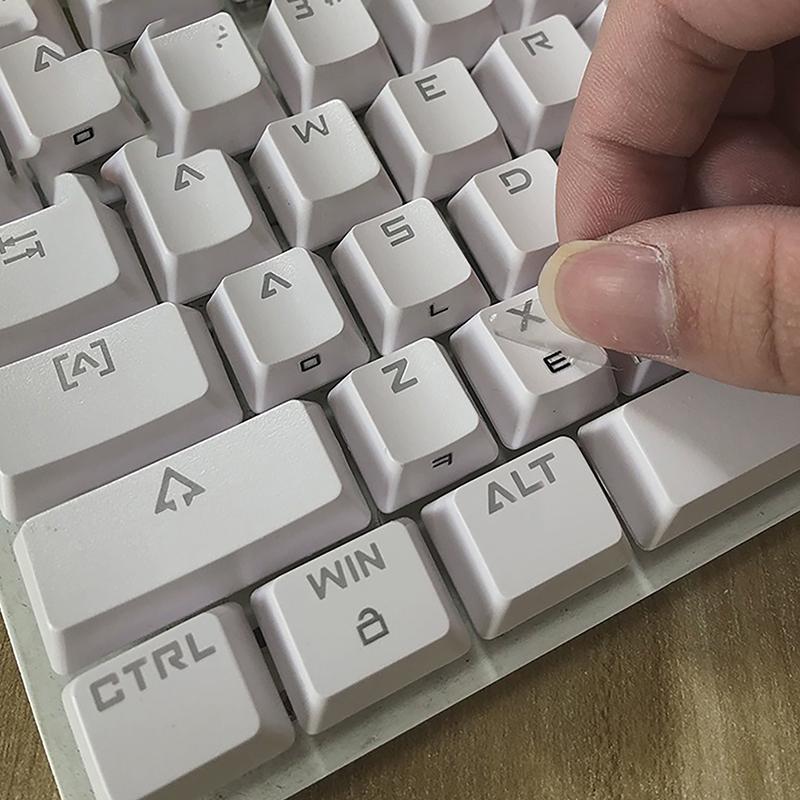 Korean Language Tear-Off Film Keyboard Sticker Desktop Laptop Key Sticker Single Film Universal Transparent Engraving Sticker