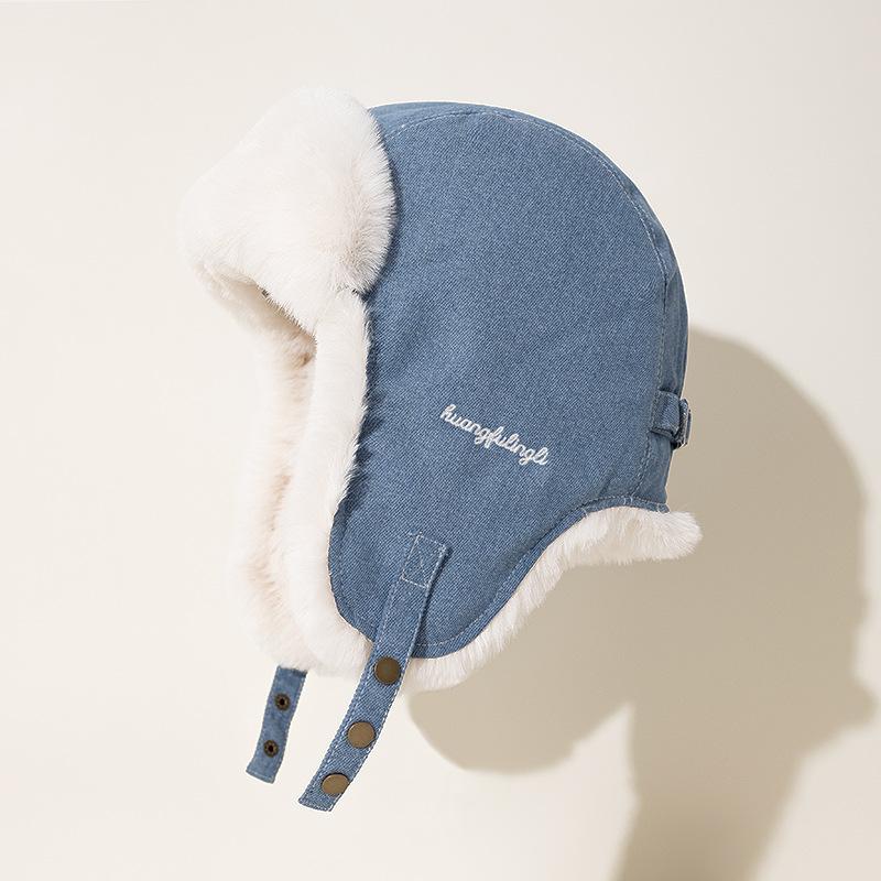 Imitation Fur Mink Hair Hat Female Fall and Winter Plush Fisherman Hat Khaki Senior Show Face Small Warm Ear Protection Lei Feng Hat