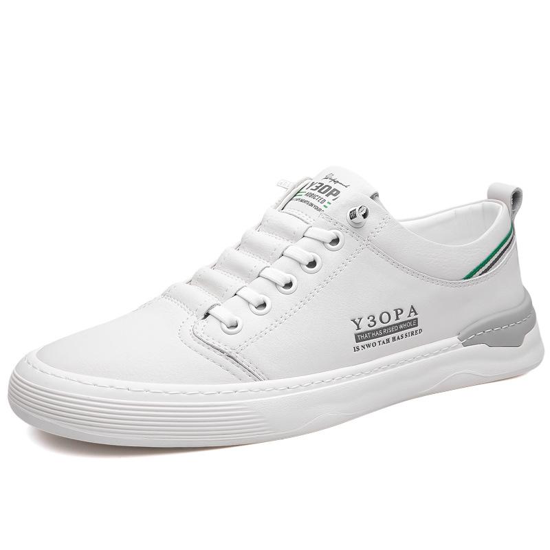 Spring New Men's Casual White Shoes, Comfortable and Versatile, with A Soft Sole and Soft Surface, Fashionable Sports Board Shoes