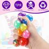 Anti-Stress Mini Squishy Balls 24 Pack 3.5 Cm Non-Toxic TPR Filled with Gel Beads Multicolor Stress Relief Toy for Kids and Adults